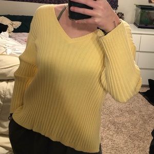 yellow sweater